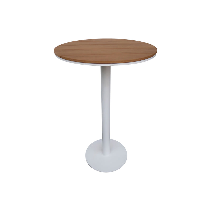 Cargue la imagen en el visor de la galería, Mesa de Barra Hirez D.70cms color Natural&amp;Blanco - 1098T
