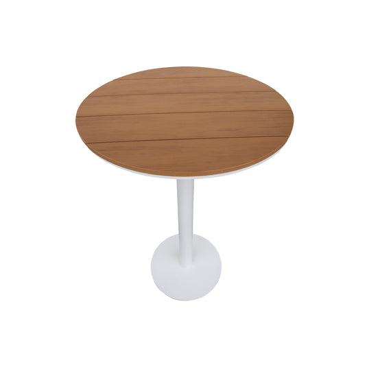 Mesa de Barra Hirez D.70cms color Natural&Blanco - 1098T