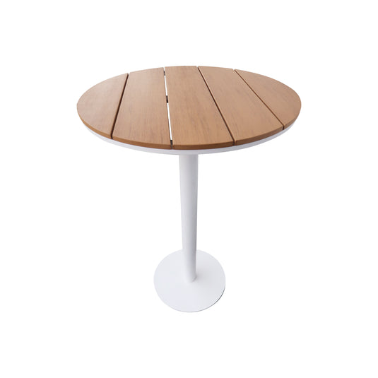 Mesa de Barra Hirez D.70cms color Natural&Blanco - 1098T