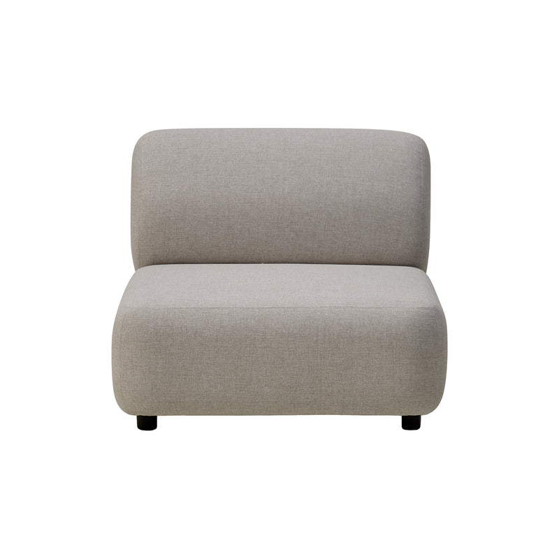 Cargue la imagen en el visor de la galería, Sillón individual sin brazos Honda color gris claro - AD11071W
