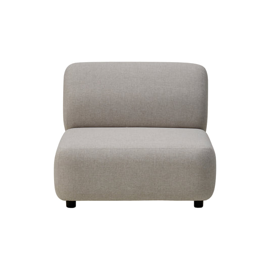 Sillón individual sin brazos Honda color gris claro - AD11071W