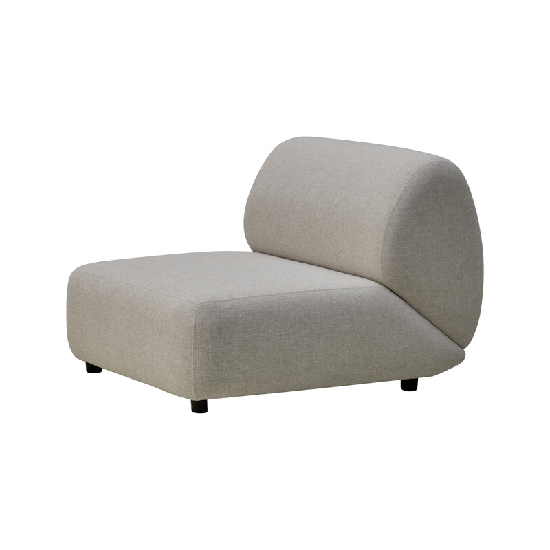 Cargue la imagen en el visor de la galería, Sillón individual sin brazos Honda color gris claro - AD11071W
