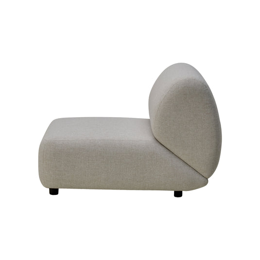 Sillón individual sin brazos Honda color gris claro - AD11071W
