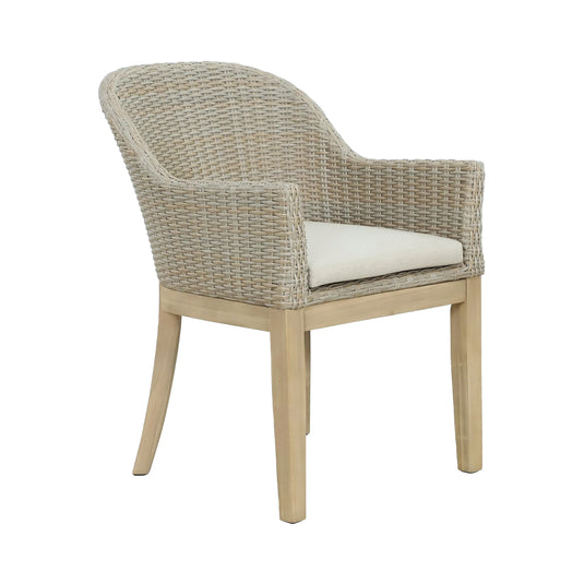 Silla de madera Cora para interior y exterior color natural - HUC23430