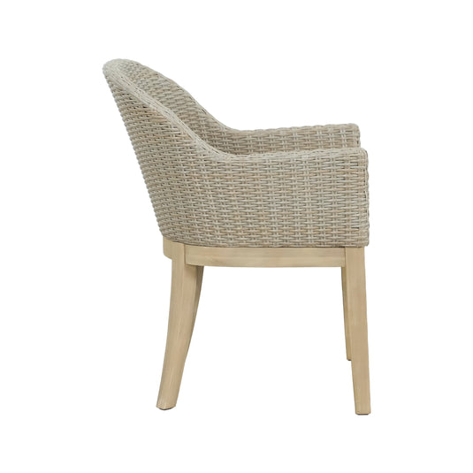 Silla de madera Cora para interior y exterior color natural - HUC23430