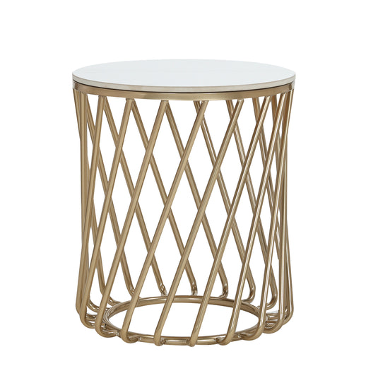 Mesa bistro JIS para interior diam 42 cm color dorado - JIS4250