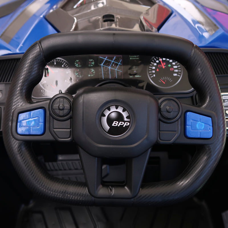 Cargue la imagen en el visor de la galería, Carrito eléctrico con control remoto infantil color azul - JMB819
