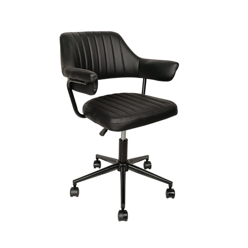 Silla De Escritorio JY1029-1-BLK para Interior de Aluminio Color Negro  - JY10291-BLK