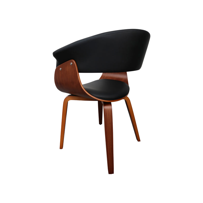 Cargue la imagen en el visor de la galería, Silla de Interior JY1651-M005 color negro&amp;walnut - JY1651-M005 / 1026
