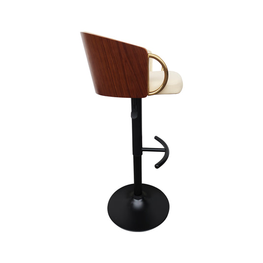 Silla Alta de Barra 1025 JY3025Y para Interior Color Crema&walnut - JY3025Y / 1025