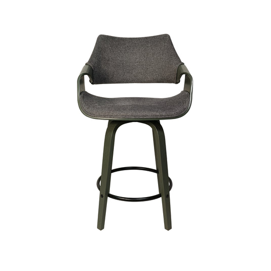 Silla alta para barra JY3075-811-GR para interior color verde & gris - JY3075-811-GR