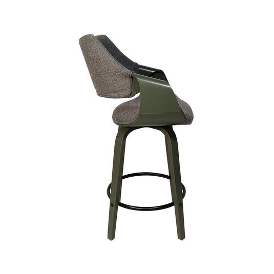 Silla alta para barra JY3075-811-GR para interior color verde & gris - JY3075-811-GR