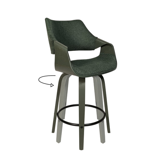 Silla alta para barra JY3075-502-VE para interior color verde - JY3075-502-VE