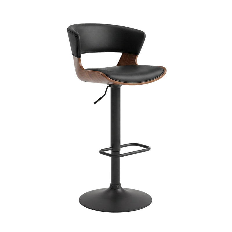 Cargue la imagen en el visor de la galería, Silla Alta para Interior 1068 color Negro &amp; Walnut con PU -  JY3080-1068
