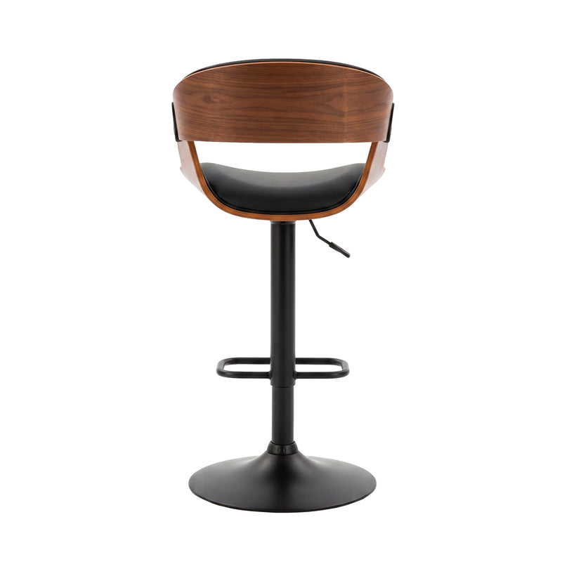 Cargue la imagen en el visor de la galería, Silla Alta para Interior 1068 color Negro &amp; Walnut con PU -  JY3080-1068
