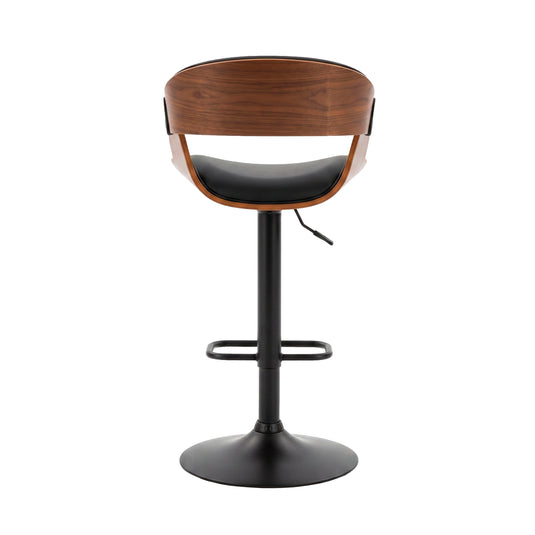 Silla Alta para Interior 1068 color Negro & Walnut con PU -  JY3080-1068