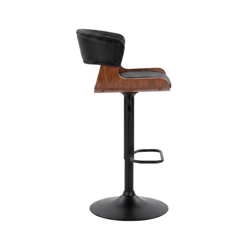 Cargue la imagen en el visor de la galería, Silla Alta para Interior 1068 color Negro &amp; Walnut con PU -  JY3080-1068
