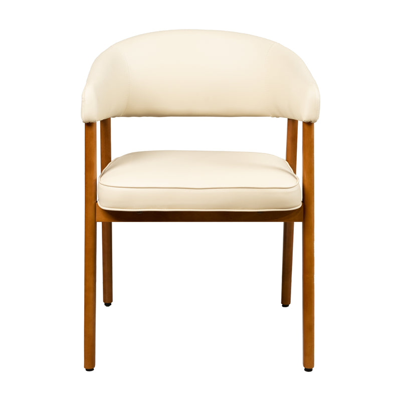 Cargue la imagen en el visor de la galería, Silla de interior de madera 1021 color crema - JY6436QM1021
