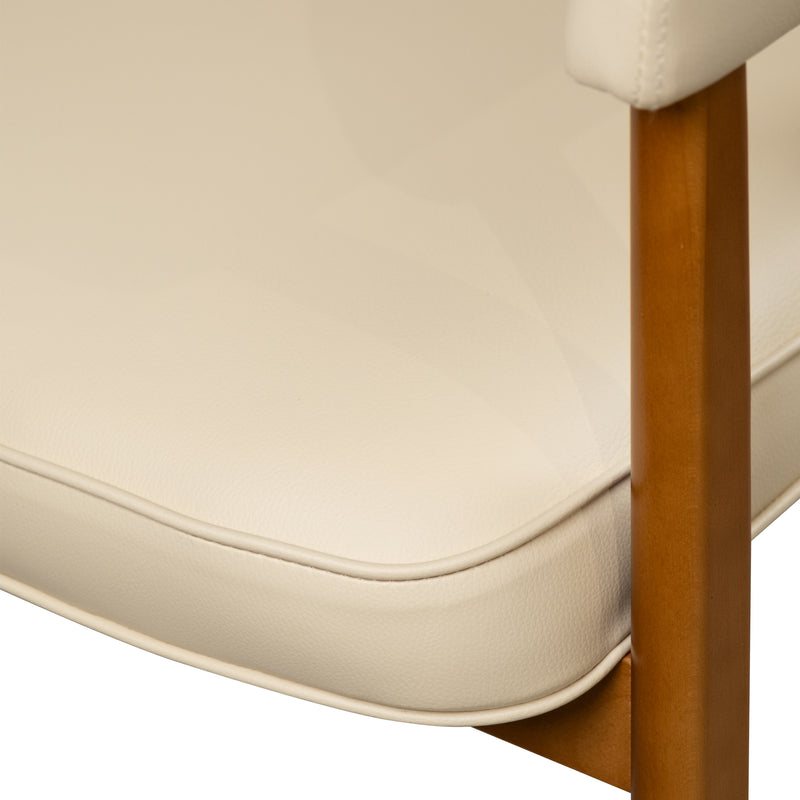 Cargue la imagen en el visor de la galería, Silla de interior de madera 1021 color crema - JY6436QM1021
