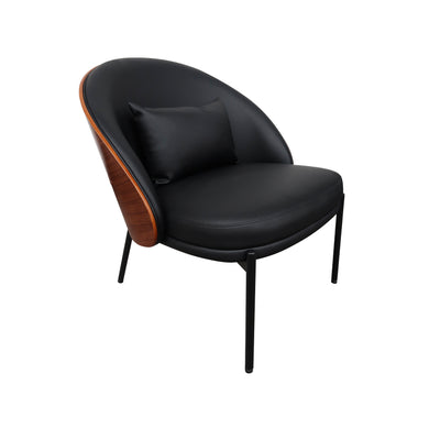 Sillón individual de interior JY9029XT - 1029 color negro&walnut - JY9029XT / 1029