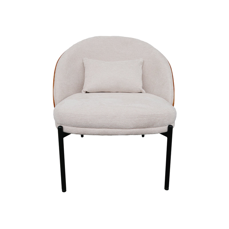 Cargue la imagen en el visor de la galería, Sillón individual de interior JY9073XT - 1028 color beige&amp;walnut - JY9073XT / 1028
