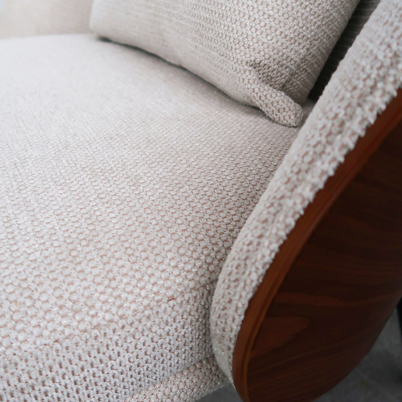 Cargue la imagen en el visor de la galería, Sillón individual de interior JY9073XT - 1028 color beige&amp;walnut - JY9073XT / 1028
