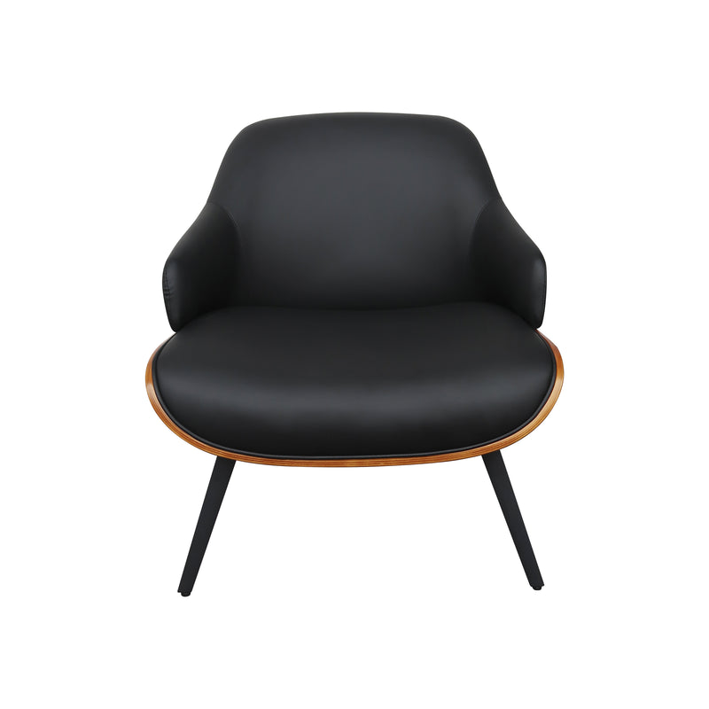 Cargue la imagen en el visor de la galería, Sillón individual de Interior JY9094 - 1034 color negro&amp;walnut - JY9094 / 1034
