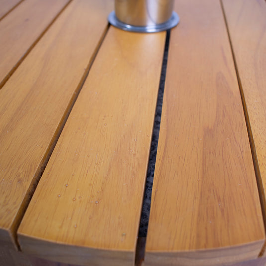 Base para sombrilla de madera KIKA color teca oscura - 23874C