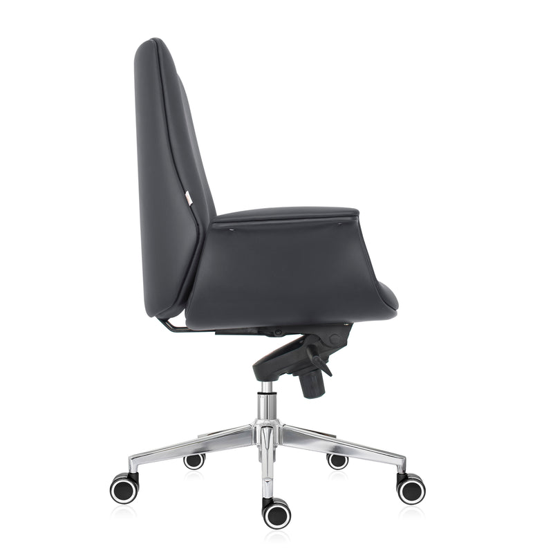 Cargue la imagen en el visor de la galería, Silla de escritorio LA1177L para interior color Negro - LA-1177L-BLA
