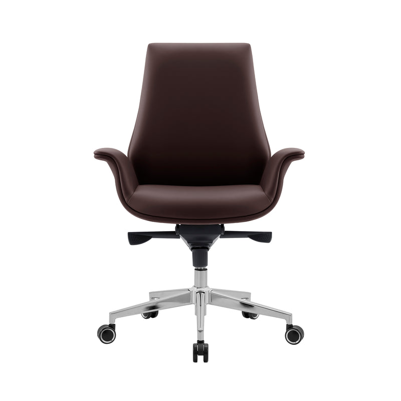 Cargue la imagen en el visor de la galería, Silla de escritorio LA1177L para interior color Café Oscuro - LA1177L-DAR
