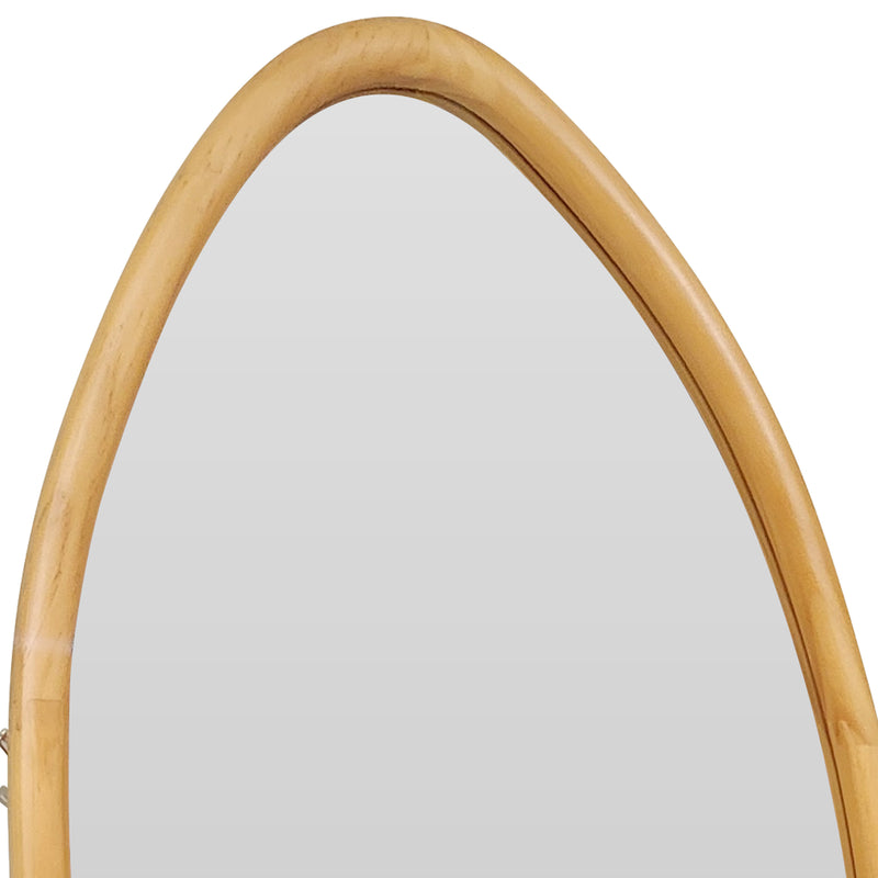 Cargue la imagen en el visor de la galería, Espejo decorativo Lagrima 56X165 de cuerpo completo irregular color madera - LAGRIMA56X165
