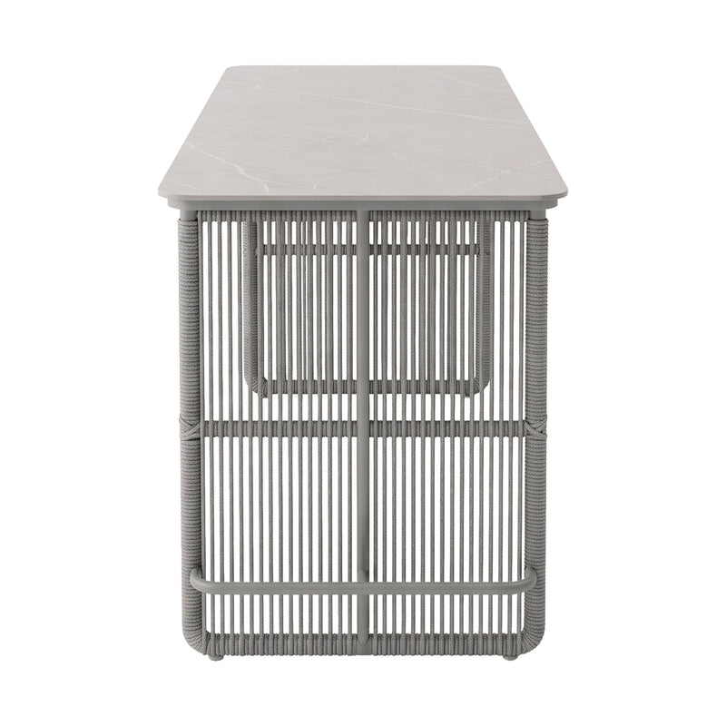 Cargue la imagen en el visor de la galería, Mesa alta de comedor Lara 1.5M color champagne - GLAE-31591-312KD
