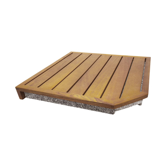 Base para sombrilla LIOUX de madera con soporte de granito - 23886CW22