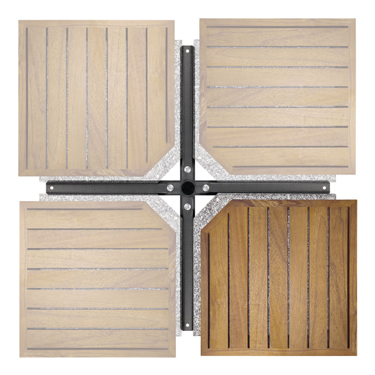 Base para sombrilla LIOUX de madera con soporte de granito - 23886CW22