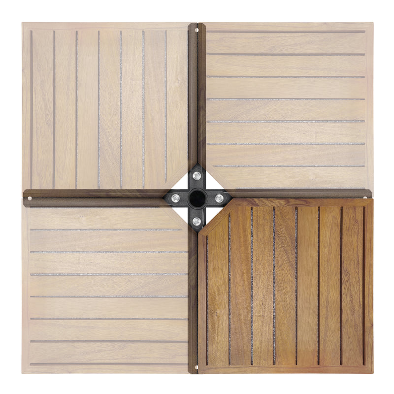 Cargue la imagen en el visor de la galería, Base para sombrilla LIOUX de madera con soporte de granito - 23886CW22
