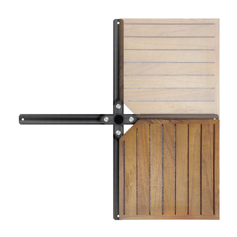 Cargue la imagen en el visor de la galería, Base para sombrilla LIOUX de madera con soporte de granito - 23886CW22
