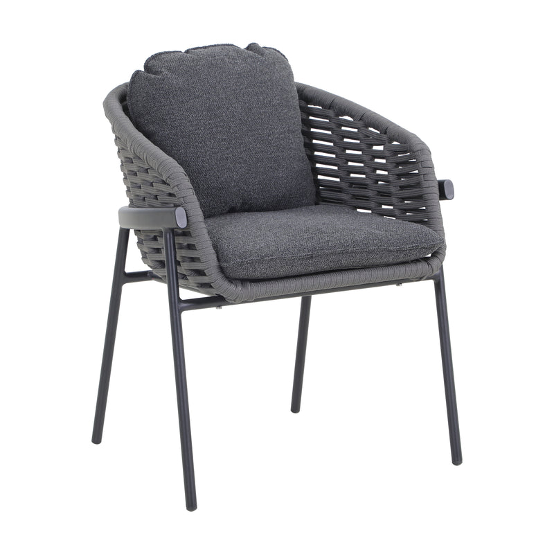 Cargue la imagen en el visor de la galería, Silla de aluminio Loreto color carbón - GL3A-6140-10KD
