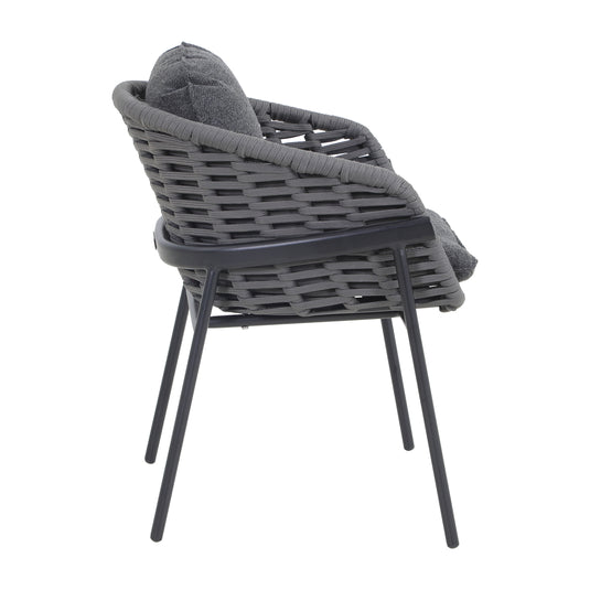 Silla de aluminio Loreto color carbón - GL3A-6140-10KD