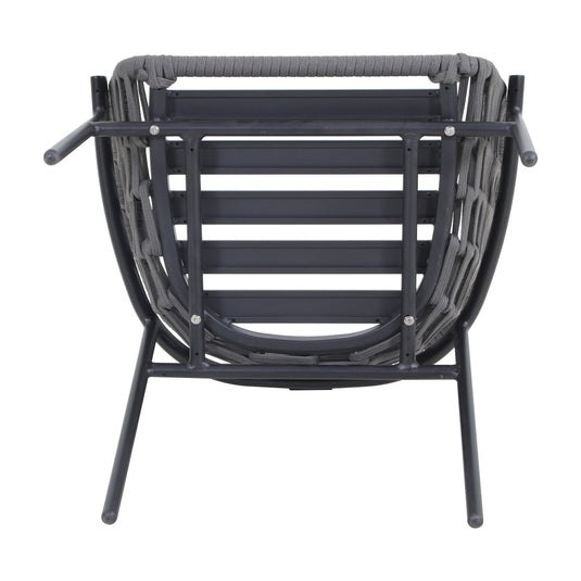 Silla de aluminio Loreto color carbón - GL3A-6140-10KD