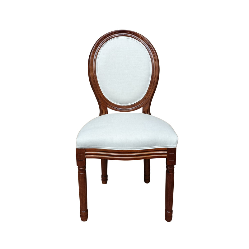 Cargue la imagen en el visor de la galería, Silla para  Interior de Madera Color Beige LOUIS BANQUETE - 9FMBEIGE
