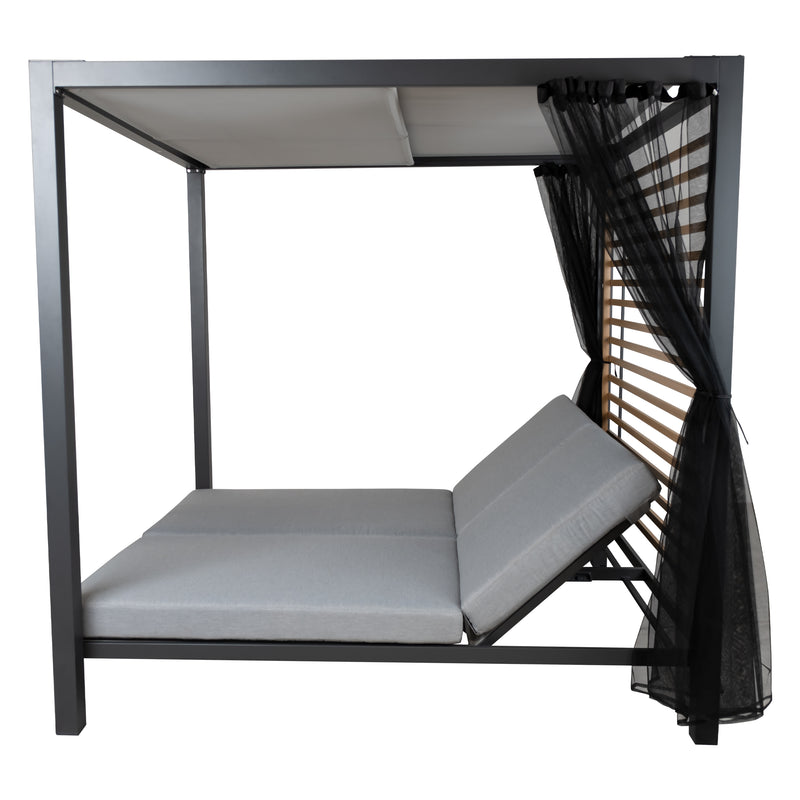 Cargue la imagen en el visor de la galería, Camastro Doble LOVA de aluminio color Carbón - GL3A4212249ZYBKD
