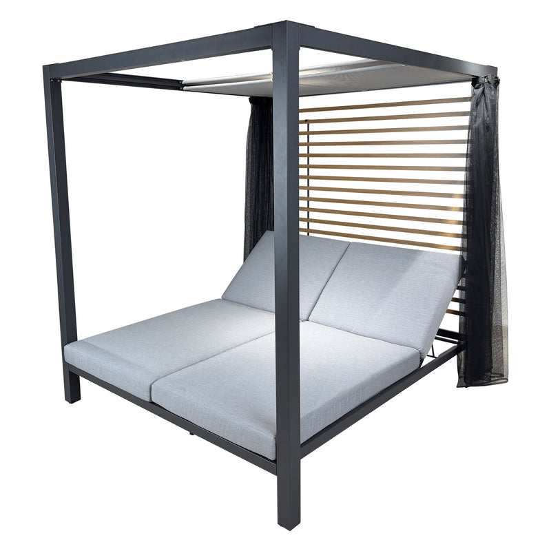 Cargue la imagen en el visor de la galería, Camastro Doble LOVA de aluminio color Carbón - GL3A4212249ZYBKD
