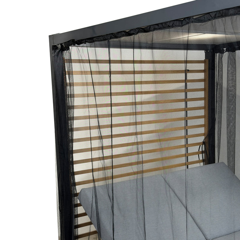 Cargue la imagen en el visor de la galería, Camastro Doble LOVA de aluminio color Carbón - GL3A4212249ZYBKD
