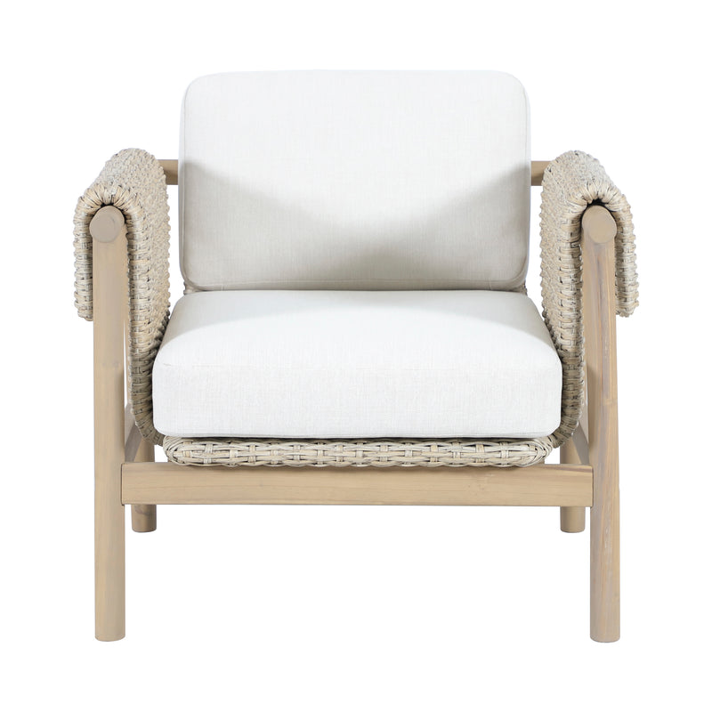Load image into Gallery viewer, Set triple de madera Licius con mesa de centro y mesa bistro para exterior color natural - HUC41294-53-31-36
