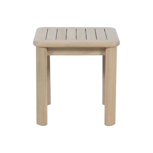 Set triple de madera Licius con mesa de centro y mesa bistro para exterior color natural - HUC41294-53-31-36