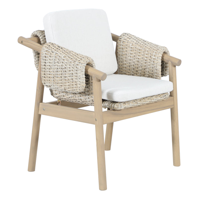 Load image into Gallery viewer, Silla de madera Licius para exterior color Natural - HUC41248
