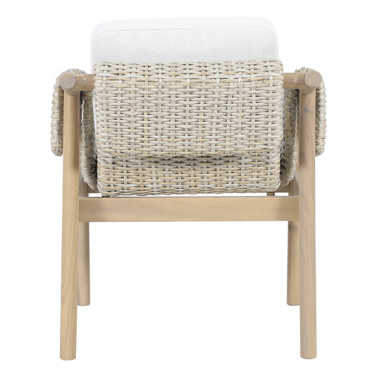 Silla de madera Licius para exterior color Natural - HUC41248