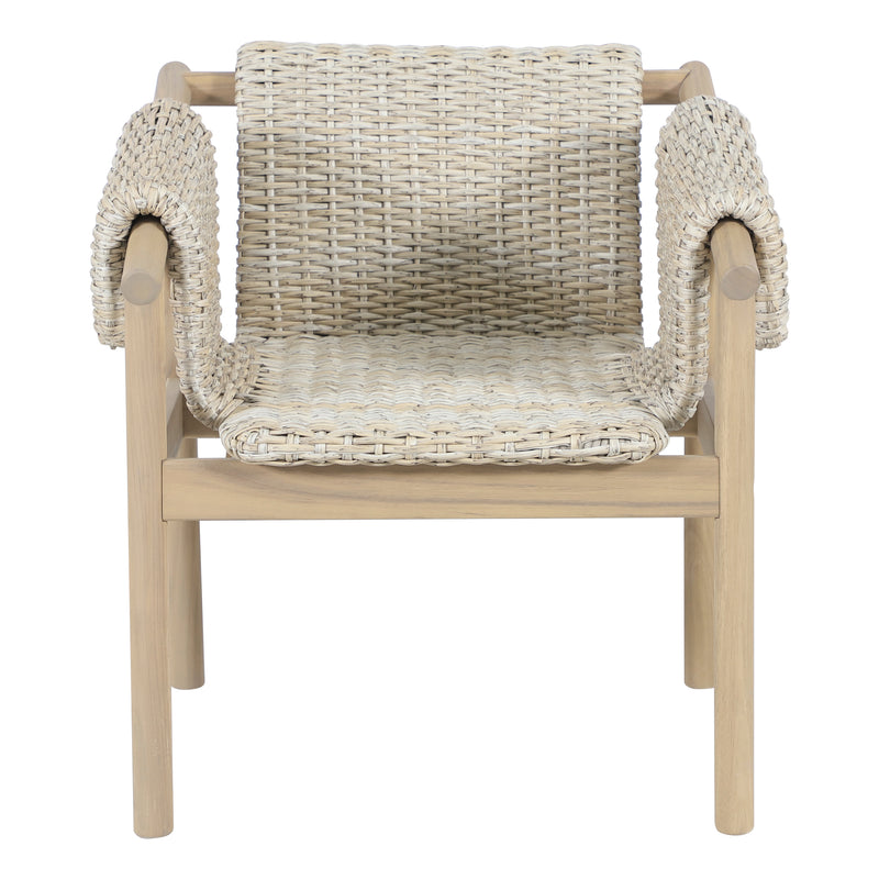 Load image into Gallery viewer, Silla de madera Licius para exterior color Natural - HUC41248
