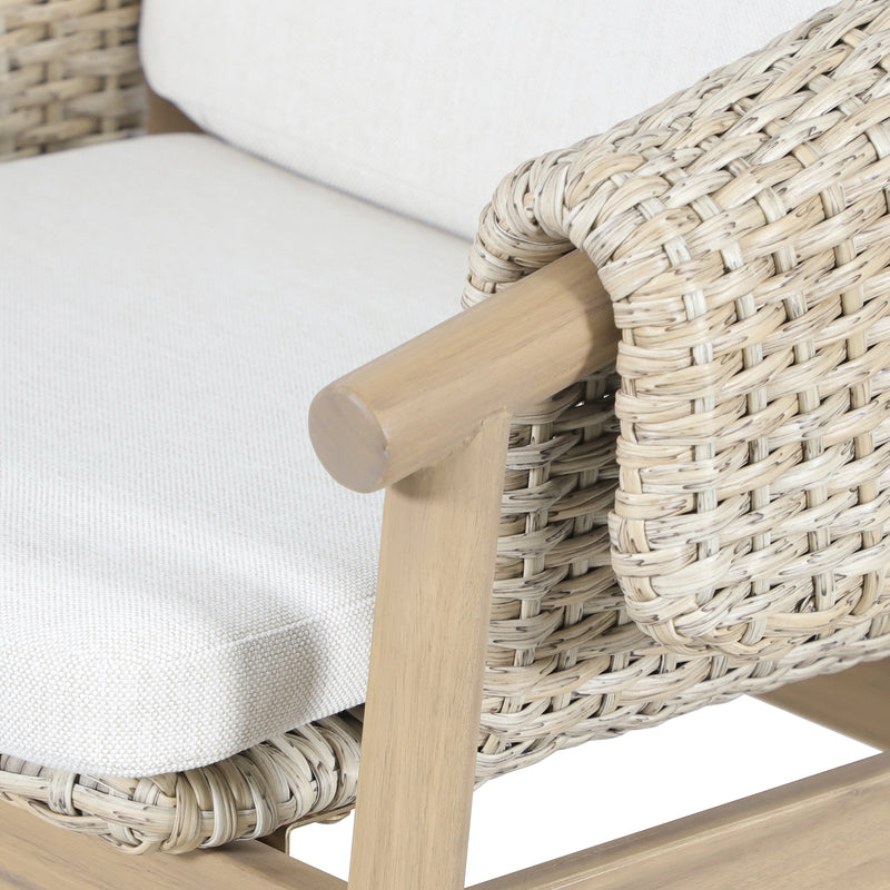 Load image into Gallery viewer, Silla de madera Licius para exterior color Natural - HUC41248
