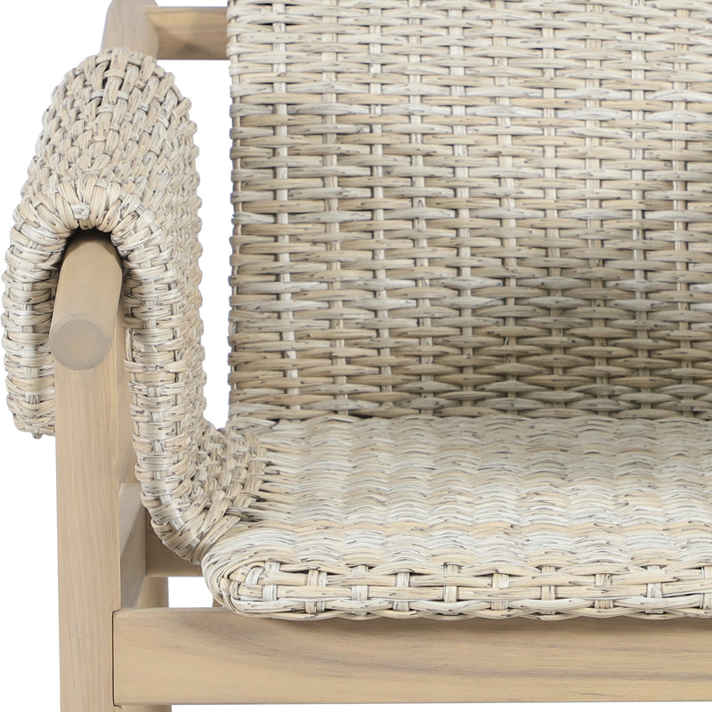 Load image into Gallery viewer, Silla de madera Licius para exterior color Natural - HUC41248
